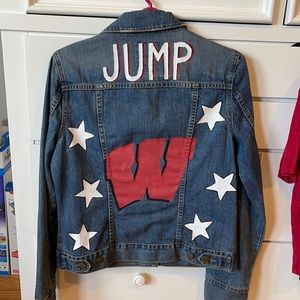 Custom Hand Painted Wisconsin Jean Jacket